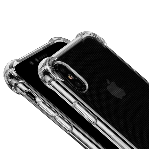 iPhone XS Max - Tunt Silikonskal med Airbagfunktion Guld-Mörk