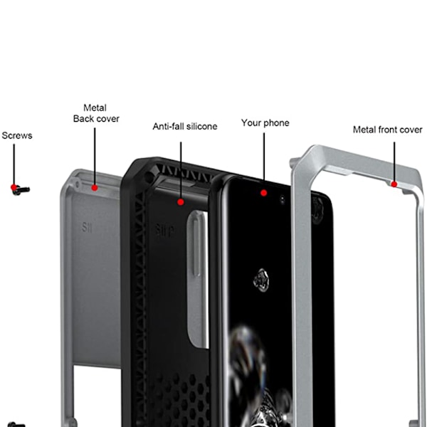 Stilrent Skyddsskal Aluminium - Samsung Galaxy S20 Silver
