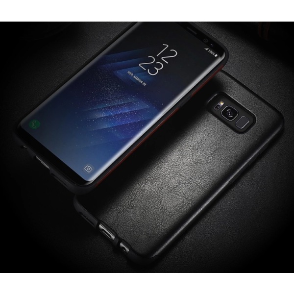 Samsung Galaxy S8+ - NKOBEE Stilrent L�derskal (ORIGINAL) Svart