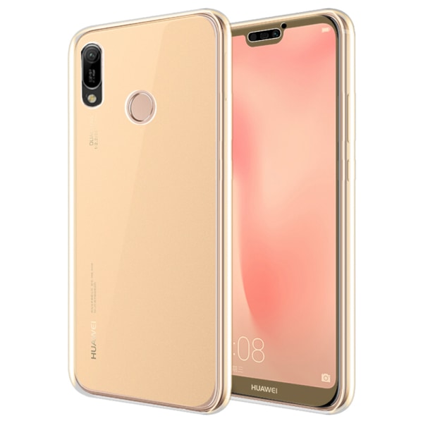 Huawei Y6 2019 - Skyddande Stilrent Dubbelsidigt Silikonskal Guld