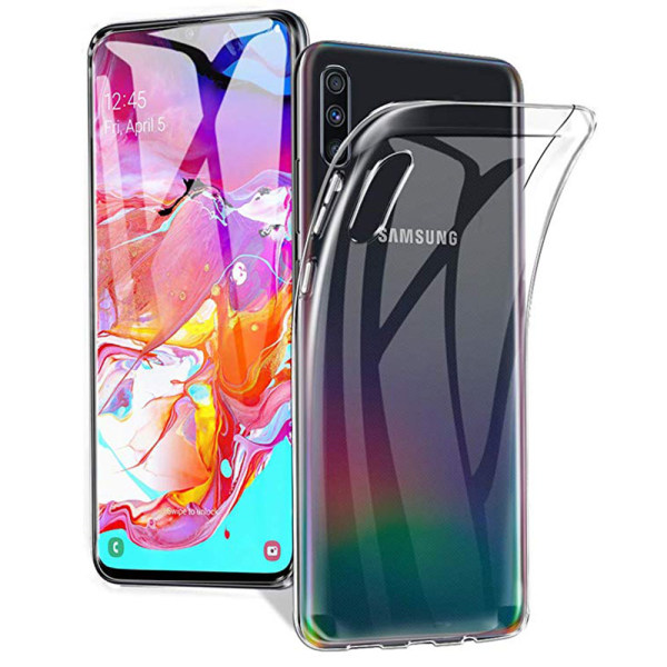 Samsung Galaxy A70 - Beskyttende silikondeksel (FLOVEME) Transparent/Genomskinlig Transparent/Genomskinlig