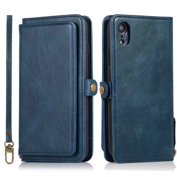 iPhone XR - Stilfuldt Dual Function Wallet Cover Roséguld