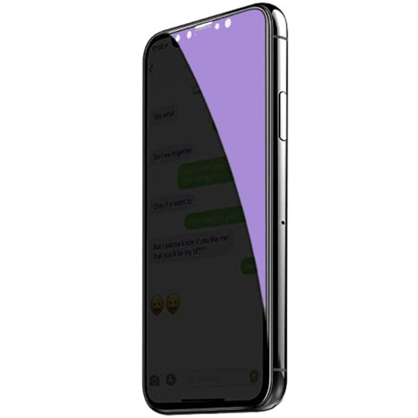 iPhone XS Max skjermbeskytter Anti-Blueray 2.5D Carbon 9H 0.3mm Transparent/Genomskinlig