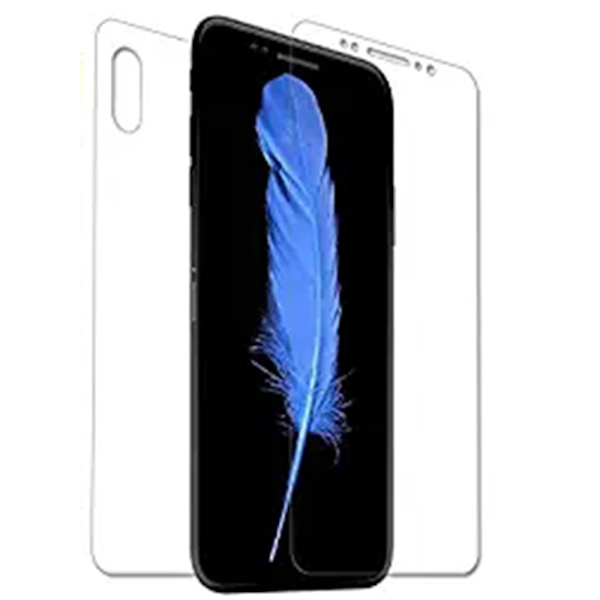 Fram- & Baksida iPhone X/XS 2-PACK Sk�rmskydd 9H Nano-Soft Transparent/Genomskinlig