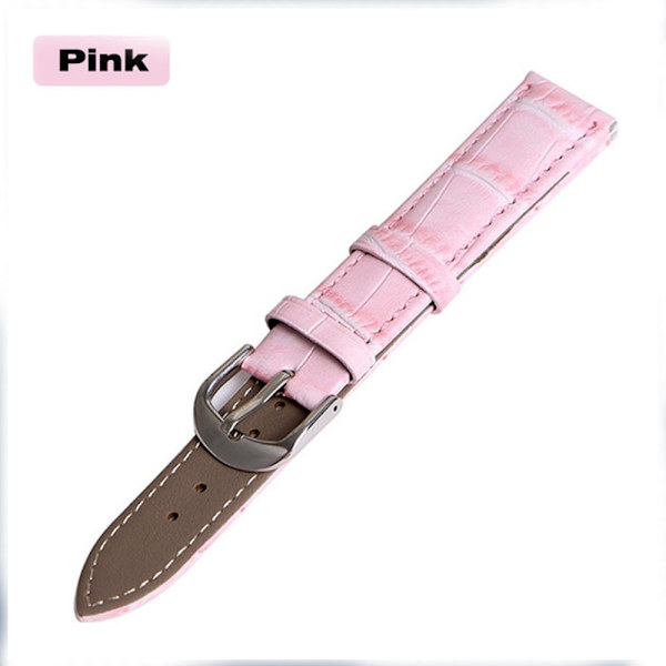 Stilrent Bekvämt Vintage-Design Klockarmband (PU-LÄDER) Rosa 16mm