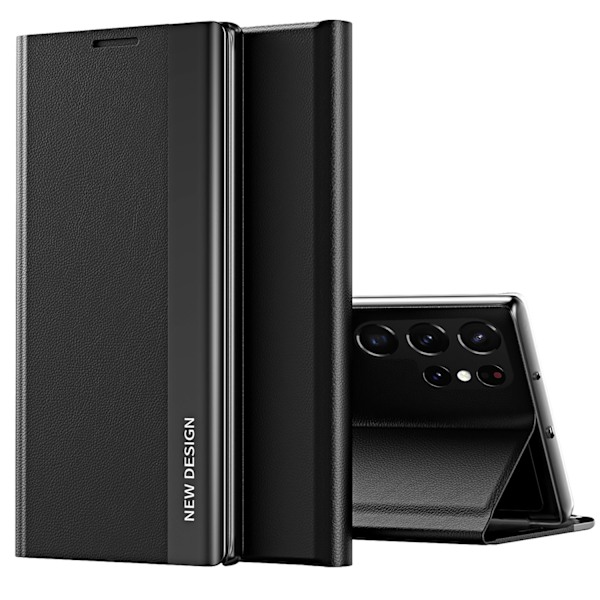 Samsung Galaxy S24 Ultra Fodral - Spegelglans, Kickstand & Skydd Rosa