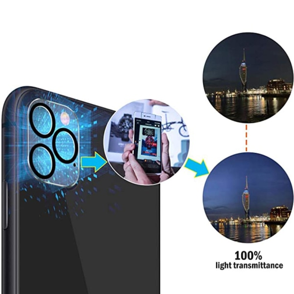 iPhone 12 Pro Max Højkvalitets kameralinsecover Transparent/Genomskinlig