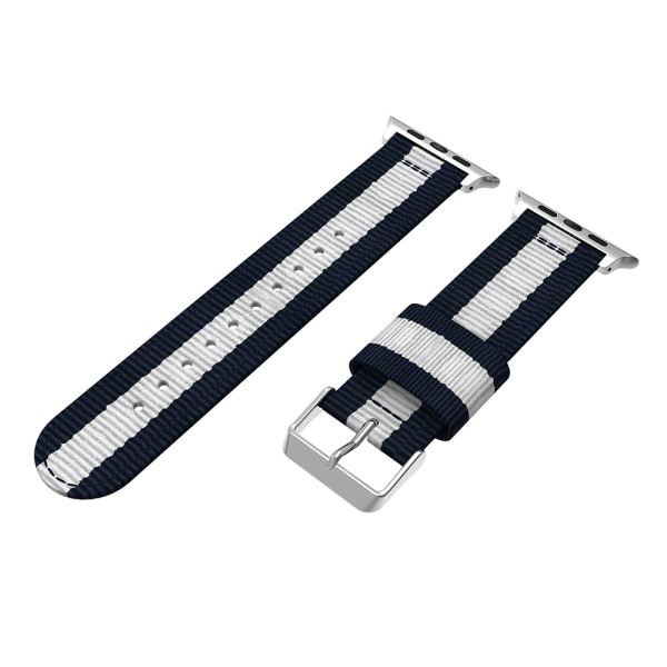 Stilig nylonarmbånd for Apple Watch 38mm 3/2/1 Grön-Vit-Röd