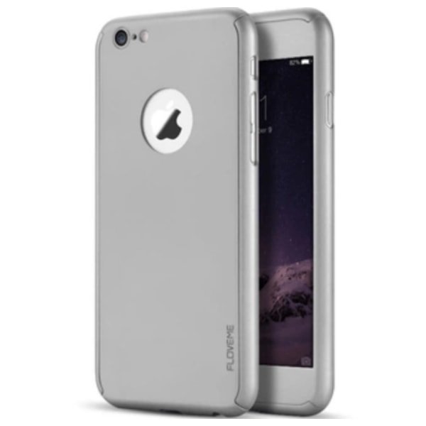 Käytännöllinen suojakuori iPhone 6/6S PLUS -puhelimelle (Etu- ja takaosa) GREY Silver/Grå