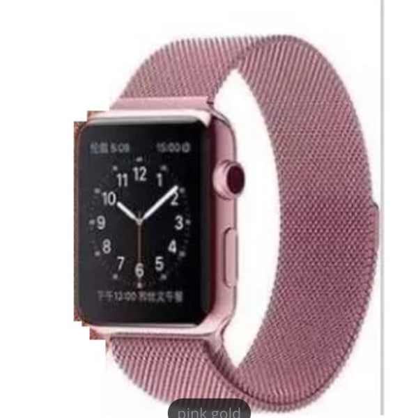 Stållänk till Apple Watch 42mm Roséguld