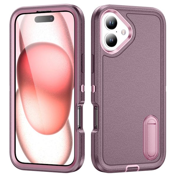Stötsäkert skal med stativ för  iPhone 16 Orange