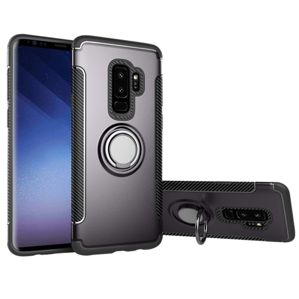 Samsung Galaxy S9Plus - Smart Skal med Ringhållare Blå