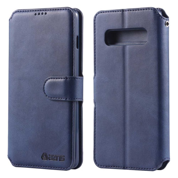 Smart Stylish Wallet Case (AZNS) - Samsung Galaxy S10 Plus Svart Svart