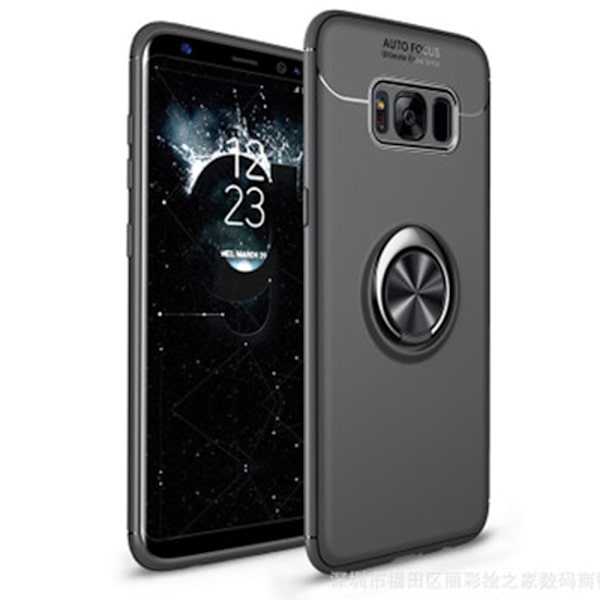 Auto Focus Hybridskal med Ringhållare - Samsung Galaxy S8 Svart/Blå