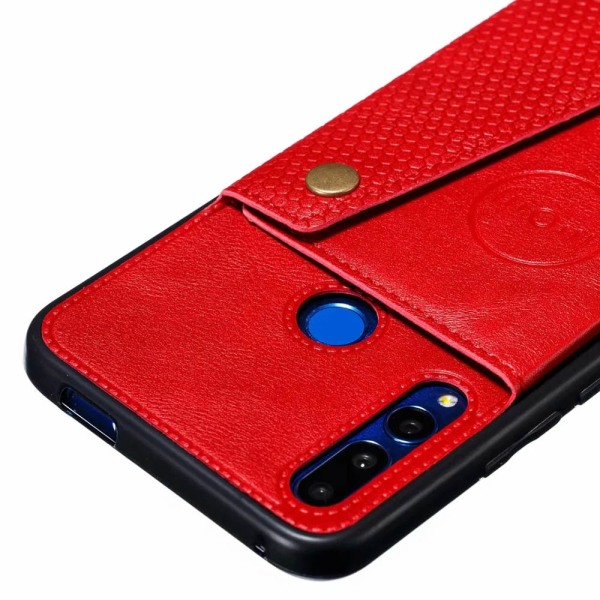 Huawei P Smart Z - Effektfullt Skal med Korthållare Röd