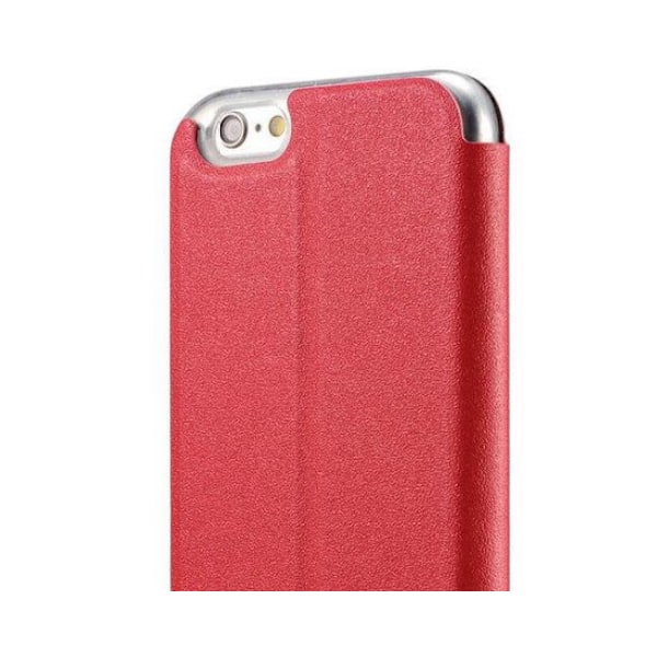 Smartfodral med Fönster & Svarsfunktion för iPhone 6/6S Röd