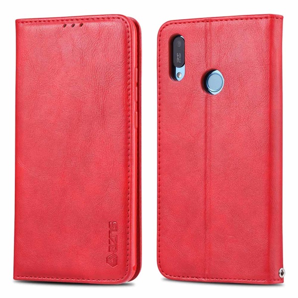 Käytännöllinen tyylikäs lompakkokotelo - Huawei Y6 2019 Röd