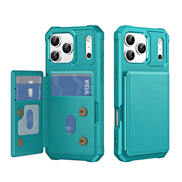 iPhone 17 Pro Max Card Holder Case Blå