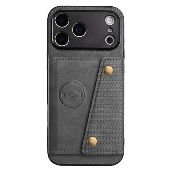 iPhone 17 Pro Kortfacksskal med Silikonram & Ställfunktion Svart