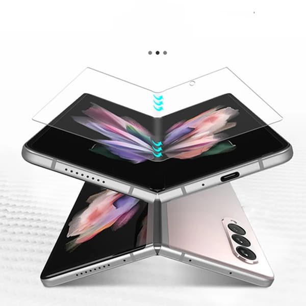 Samsung Galaxy Z Fold 3 -Smart Hydrogel Skärmskydd 4 in 1 Transparent