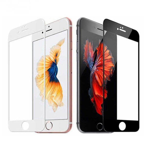 iPhone 7 3-PACK Näytönsuoja 3D 9H kehys 0,2mm HD-Clear Vit Vit