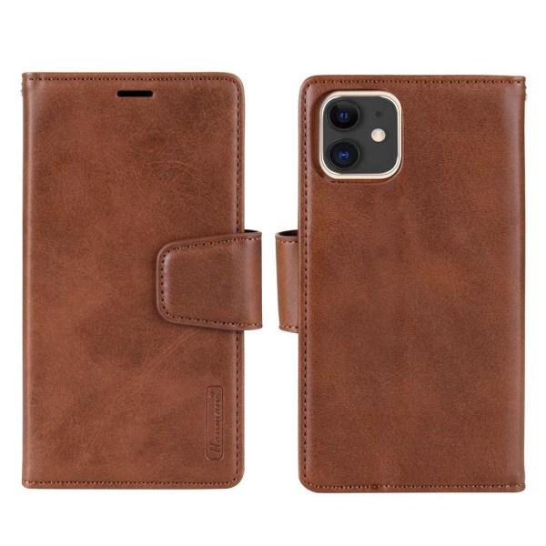 iPhone 12 - Eksklusivt 2-1 HANMAN Wallet etui Brun