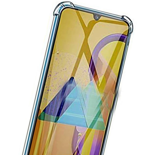 Praktiskt Skal med Korthållare - Samsung Galaxy A21S Transparent/Genomskinlig
