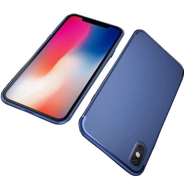 iPhone XS Max - Stilrent Matt Silikonskal från NKOBEE Marinblå