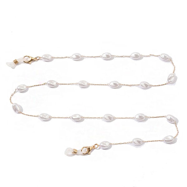 Elegant brillesnor/senilsnor (perler) Flat Pearl