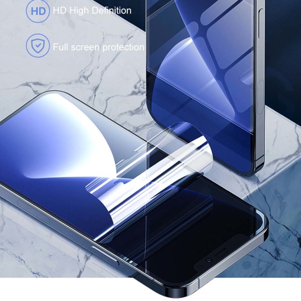 3-PACK iPhone 13 Pro Max Hydrogel Skjermbeskytter 0,3 mm Transparent/Genomskinlig