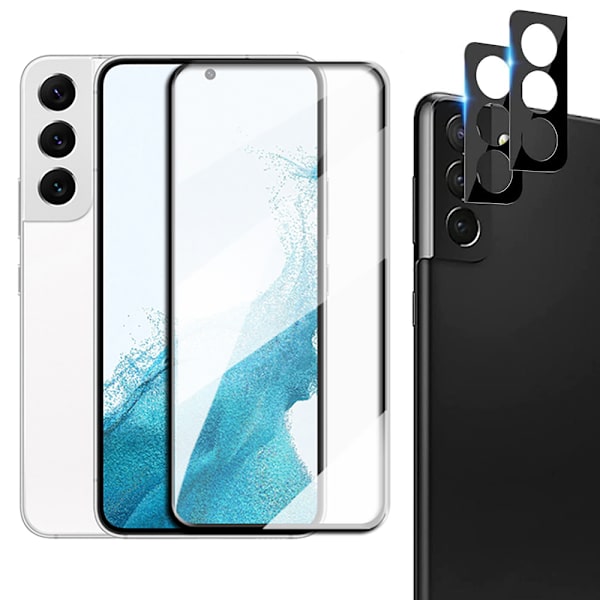Galaxy S23 Plus 2.5D Skärmskydd och Kameralinsskydd (3-pack) Transparent