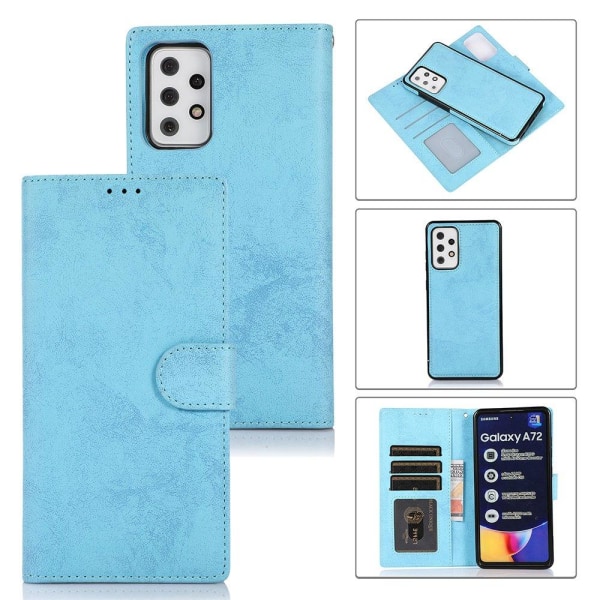 Samsung Galaxy A52 - Elegant LEMAN Wallet Cover Svart