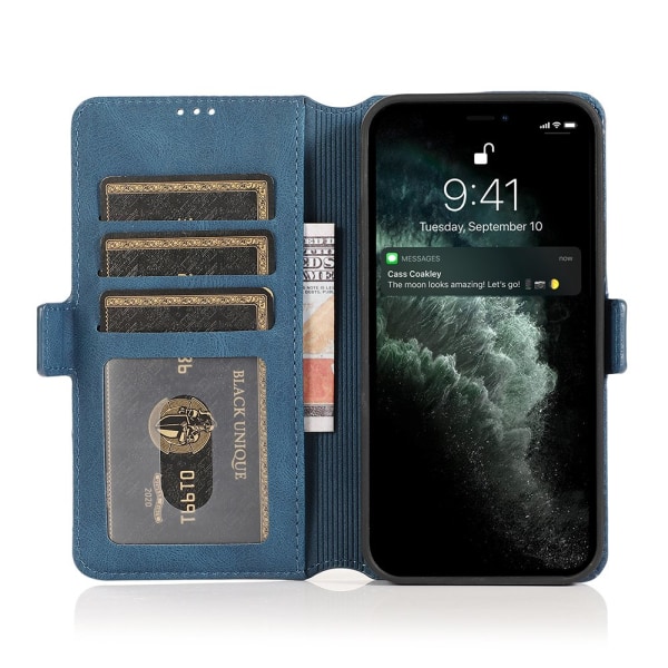 iPhone 12 - Stilrent Floveme Plånboksfodral Mörkblå