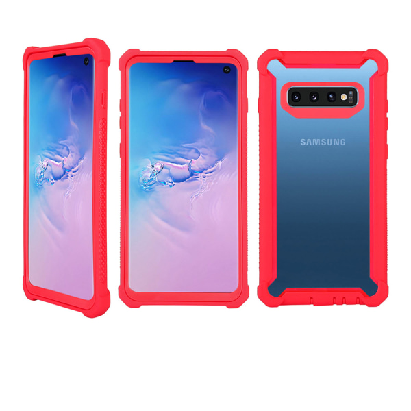 Samsung Galaxy S10e - Effektiv EXXO Beskyttelsesetui Hjørnebeskyttelse Röd