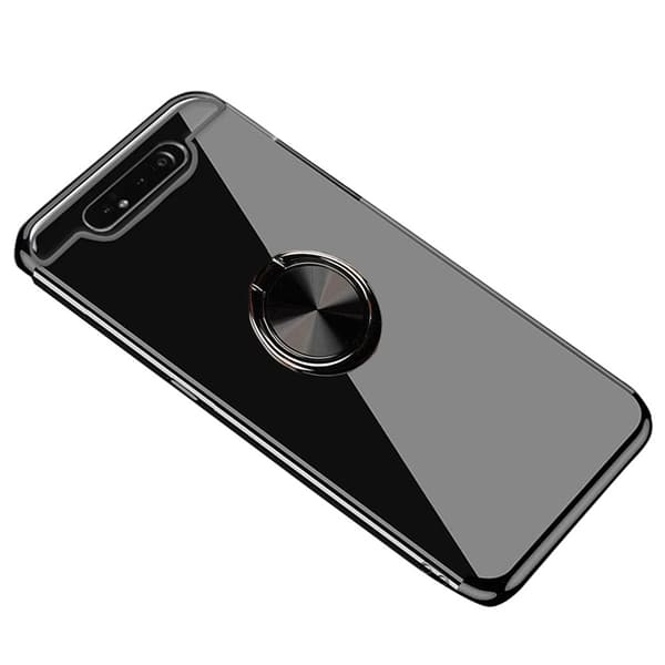 Silikonskal med Ringhållare - Samsung Galaxy A80 Silver