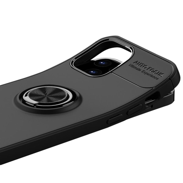 iPhone 12 Pro Max - Stilfuldt beskyttelsescover med ringholder Svart/Blå
