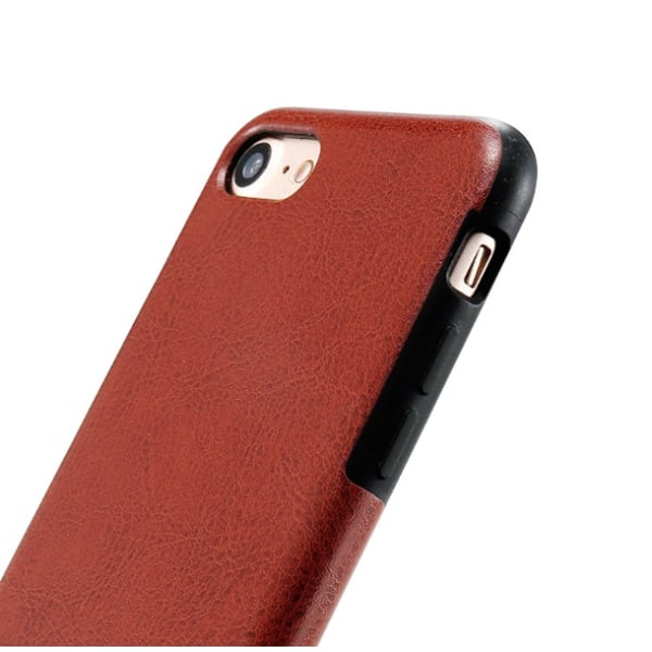 iPhone 8 Plus - Vintage Stilrent l�der skal fr�n Crazy Horse Röd
