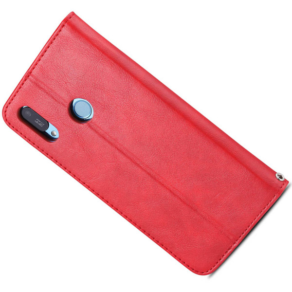 Käytännöllinen tyylikäs lompakkokotelo - Huawei Y6 2019 Röd