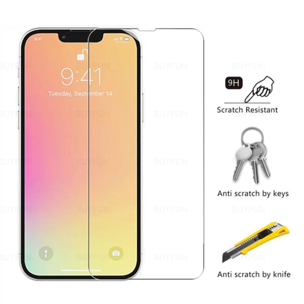 3-PACK 1 Set iPhone 14 Plus Fram- & Baksida Skärmskydd 0,3mm Transparent