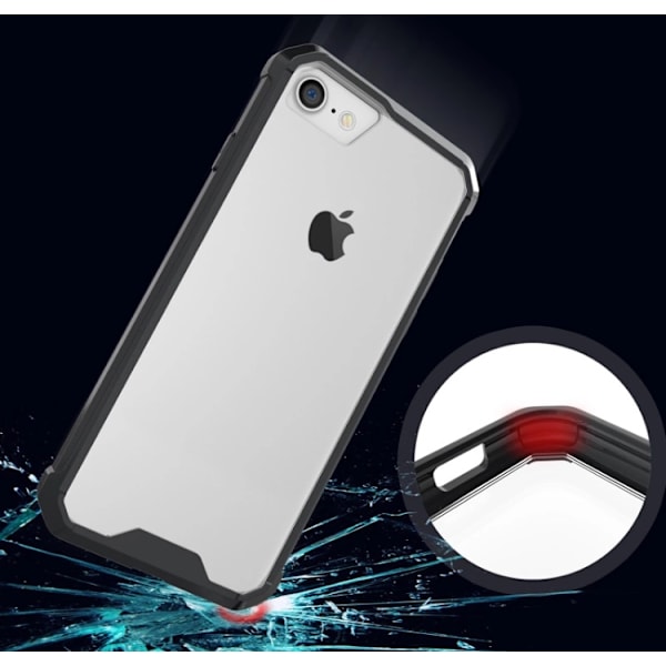 Elegant Hybridskal av LEMAN för iPhone 8 Grön