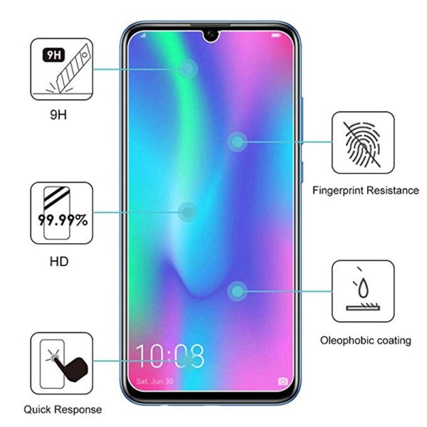 3-PAKK Honor 10 Lite Standard skjermbeskytter HD 0,3 mm Transparent/Genomskinlig