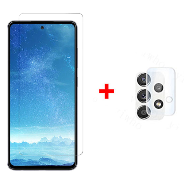 3-PACK Galaxy A52s 5G skærmbeskytter + kameralinsebeskytter HD 0,3 mm Transparent