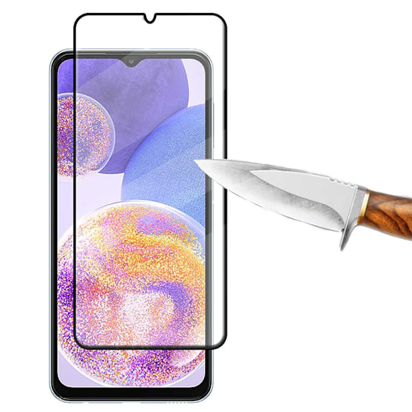 Samsung Galaxy A14 5G Keramiskt Skärmskydd HD 0,3mm Transparent, Svart Ram