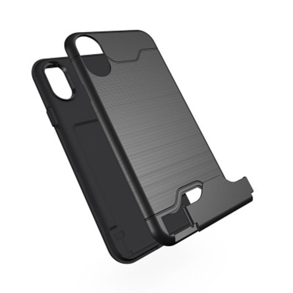 Elegant Smart Skal med Kortfack - iPhone XS MAX Grön