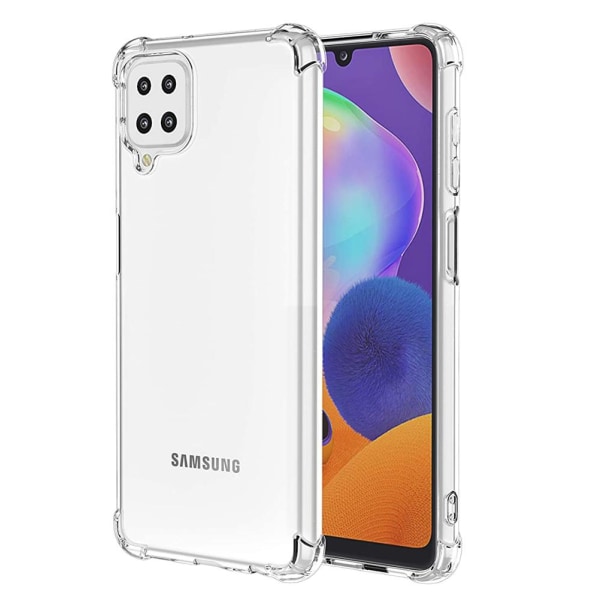Samsung Galaxy A12 - Elegant stødabsorberende Floveme silikonetu Blå/Rosa