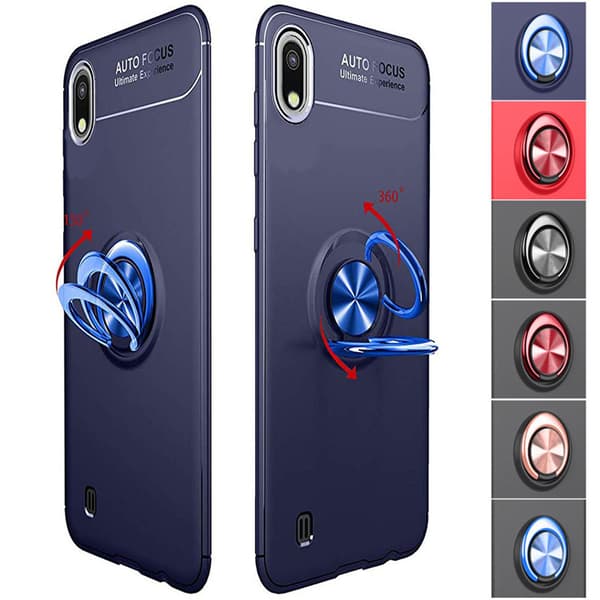 Auto Focus Skal med Ringhållare - Samsung Galaxy A10 Blå/Blå