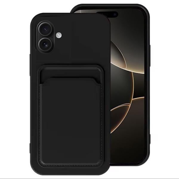 iPhone 16 Plus - Välj mellan Flear Färger - Smidigt Skal med Korthållare Aprikos