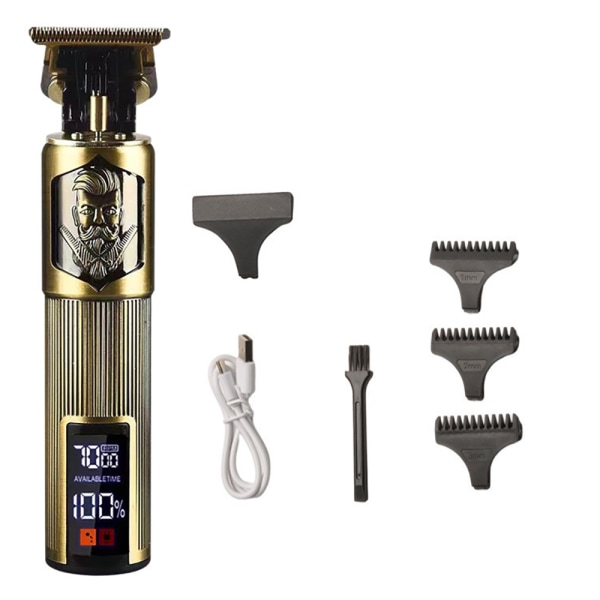 Professionel LED-barbermaskine/trimmer af høj kvalitet BUDDHA