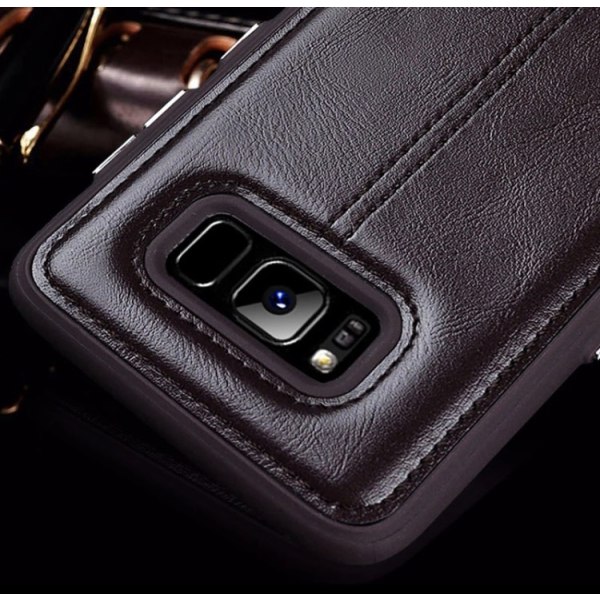 Samsung Galaxy S8+ - NKOBEE Stilig lærveske (ORIGINAL) Brun