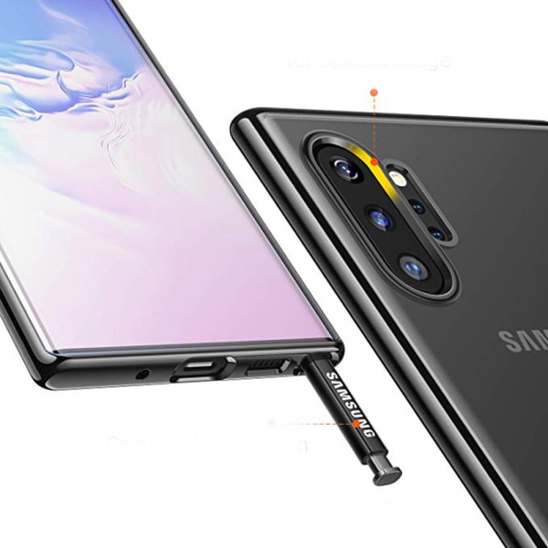 Samsung Galaxy Note10+ – iskuja vaimentava silikonikuori (FLOVEME) Silver